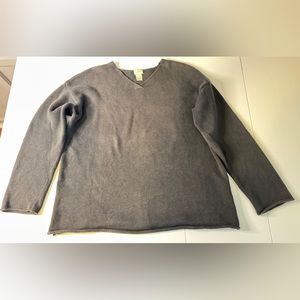 J. Jill Women's V-Neck Ribbed Knit Sweater Black Size S